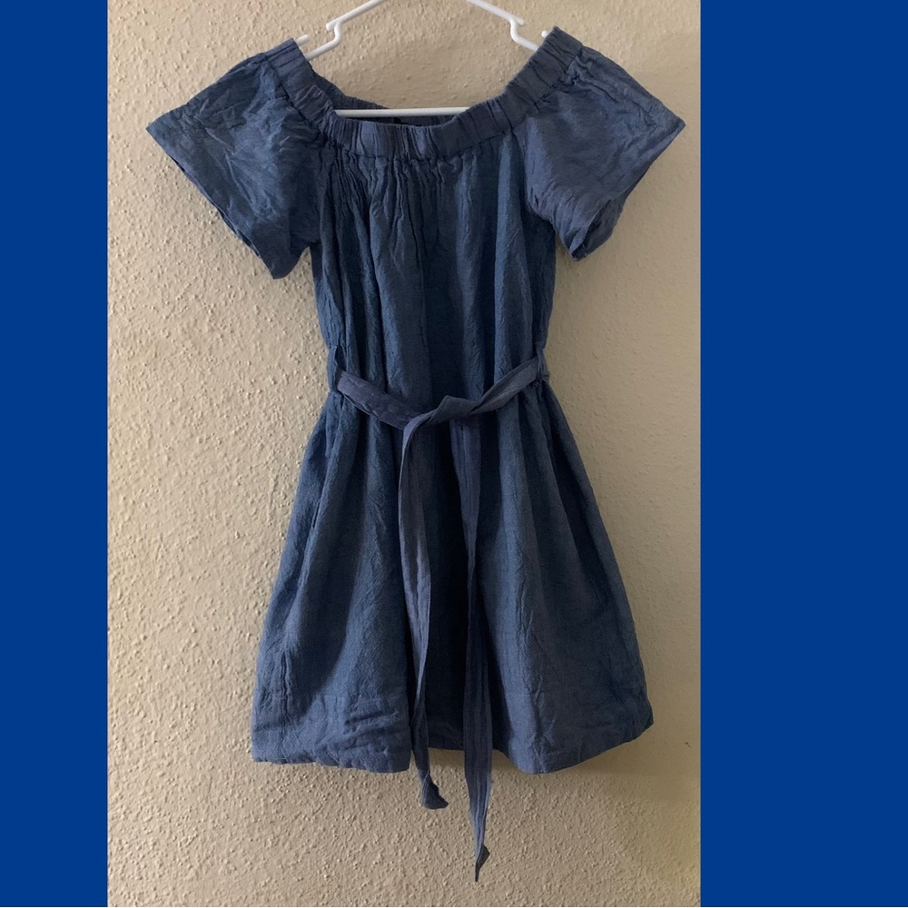 Denim Blue Dress Off Shoulder Women’s Size M - La Femme New York